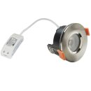 Smartwares LED Einbaustrahler Downlight Feuerschutz Edelstahl gebürstet IP65 3,8W 320lm warmweiß 3000K 40°