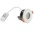 Smartwares LED Einbaustrahler Downlight Feuerschutz Weiß IP65 3,8W 320lm warmweiß 3000K 40°