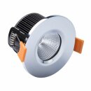 Smartwares LED Einbaustrahler Downlight Feuerschutz Chrom IP65 4,7W 320lm warmweiß 3000K 40°