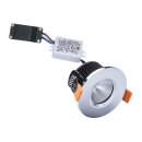 Smartwares LED Einbaustrahler Downlight Feuerschutz Chrom IP65 4,7W 320lm warmweiß 3000K 40°