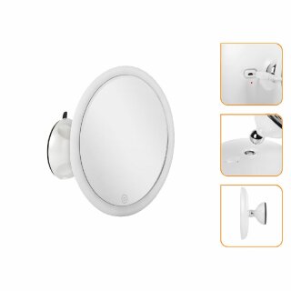 smartwares LED Spiegelleuchte Magnet Easylock Touch Control On/Off/Dim USB Laden Akku