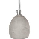 Smartwares Pendelleuchte Textilkabel grau Beton Oval max. 60W E27 ohne Leuchtmittel