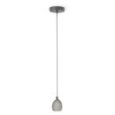 Smartwares Pendelleuchte Textilkabel grau Beton Oval max. 60W E27 ohne Leuchtmittel