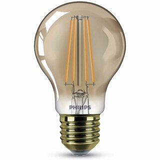 Philips LED Filament Leuchtmittel Birnenform A60 8W = 50W E27 Gold 630lm extra warmweiß 2200K DIMMBAR