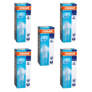 5 x Osram G4 Halogen Stiftsockellampe 5W 12V klar...