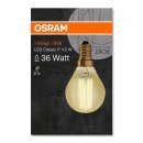 Osram LED Filament Vintage 1906 Tropfen 4,5W = 36W E14 klar gold extra warmweiß 2500K