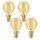 4 x Osram LED Filament Vintage 1906 Tropfen 4,5W = 36W E14 klar gold extra warmweiß 2500K