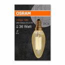 Osram LED Filament Vintage 1906 Kerze 4,5W = 36W E14 klar gold extra warmweiß 2500K