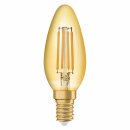 4 x Osram LED Filament Vintage 1906 Kerze 4,5W = 36W E14 klar gold extra warmweiß 2500K