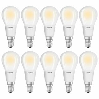 10 x Osram LED Filament Parathom Tropfen 6W = 60W E14 matt 806lm warmweiß 2700K