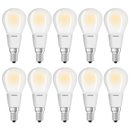 10 x Osram LED Filament Parathom Tropfen 6W = 60W E14 matt 806lm warmweiß 2700K