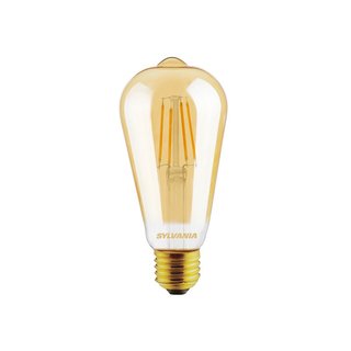 Sylvania LED Retro Filament Leuchtmittel ToLEDo Edisonform 4W = 36W E27 klar Gold 400lm extra warmweiß 2400K