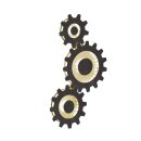 Wofi LED Wandleuchte Leif II Zahnradoptik gold braun 10W 630lm warmweiß 3000K