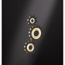 Wofi LED Wandleuchte Leif II Zahnradoptik gold braun 10W 630lm warmweiß 3000K