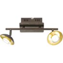 Wofi LED Deckenleuchte Vicenza gold braun 2-flammig 4 x...