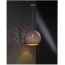 Wofi Pendlleuchte Avila rund Ø30cm gold braun max.60W E27 ohne Leuchtmittel