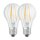 Ranex LED Tischlampe + Pendelleuchte Cinderella Weiß 2 x Filament 7W = 60W E27 klar warmweiß