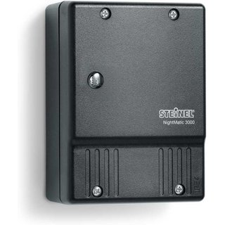 Steinel Dämmerungsschalter NightMatic3000 Vario Schwarz IP54 Lichtsteuerung max. 1000W