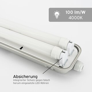 60-150cm 60W LED Feuchtraumleuchte Feuchtraumlampe Wannenleuchte Röhre Tube IP65 