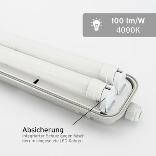 60-150cm LED Feuchtraumleuchte Feuchtraumlampe Wannenleuchte Röhre 12-36W IP65 