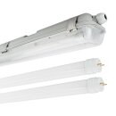 LED Feuchtraumleuchte Wannenleuchte 150cm 2 x 22W T8 Röhre 840 Neutralweiß 4000K IP65 mit Sensor