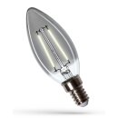 Spectrum LED Filament Leuchmittel Kerzenform 2,5W = 16W E14 klar Rauchglas 150lm Neutralweiß 4000K 270°