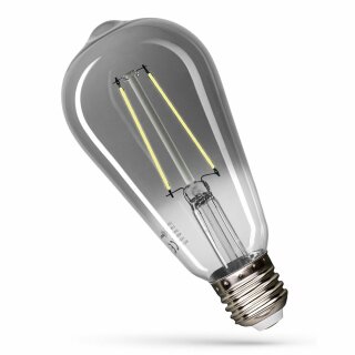 Spectrum LED Filament Leuchtmittel Edison ST65 2,5W = 16W E27 klar Rauchglas 150lm Neutralweiß 4000K 270°
