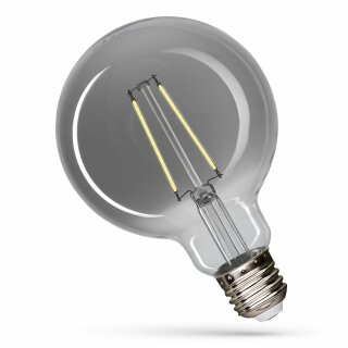 Spectrum LED Filament Leuchtmittel Globe G95 4,5W = 29W E27 klar Rauchglas 310lm Neutralweiß 4000K 270°