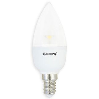 LightMe LED Leuchtmittel Kerze 5,5W = 40W E14 klar 470lm warmweiß 2700K DIMMBAR