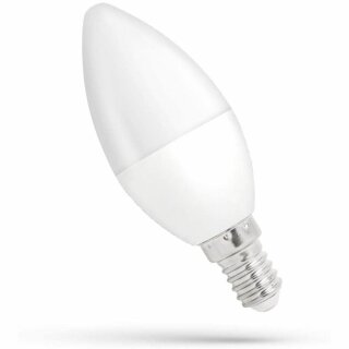 Spectrum LED Leuchtmittel Kerzenform 6W = 40W matt E14 500lm Neutralweiß 4000K dimmbar