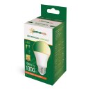 Spectrum LED Leuchtmittel Birnenform 12W = 80W matt E27 1000lm warmweiß 3000K dimmbar