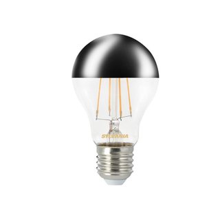 Sylvania LED Filament Leuchtmittel Birnenform 4,5W = 35W E27 Kopfspiegel Silber 400lm warmweiß 2700K
