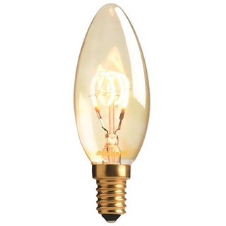 Sylvania LED Spiral Filament Leuchtmittel Kerze Vintage 2,3W = 15W E14 gold 125lm extra warmweiß 2000K 360°