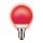 Sylvania LED Leuchtmittel ToLEDo Tropfen Ball IP44 0,5W E14 70lm Rot
