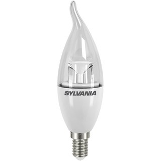 Sylvania LED Leuchtmittel Kerze Windstoß 3,7W = 25W E14 klar 250lm warmweiß 2700K