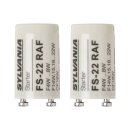 2 x Sylvania Starter für Leuchtstoffröhre FS-22 4-22W