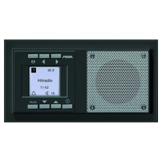 Peha UP-Radio Uhr & Weckfunktion Unterputz Radio anthrazit beleuchtetes Display Peha