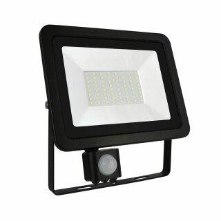 Spectrum LED Fluter Noctis Lux Schwarz IP44 50W 3900lm Tageslichtweiß 6000K mit Bewegungsmelder