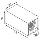 Osram LED-Wandleuchte Tresol Bloc 2 x 4,5W Aluminium weiß 73239 30°