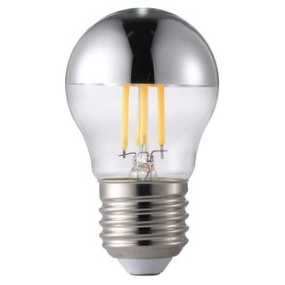 Nordlux LED Filament Leuchtmittel Tropfen 4,8W fast 40W E27 Kopfspiegel Silber 380lm warmweiß 2700K DIMMBAR