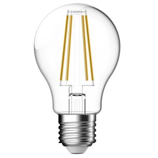 Nordlux LED Filament Leuchtmittel Birne A60 6,3W = 60W E27 klar 806lm warmweiß 2700K Dämmerungsschalter Sensor Auto An
