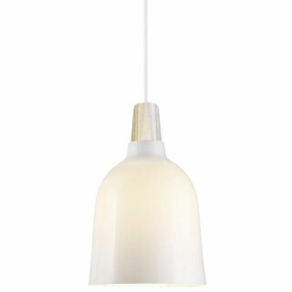 Nordlux Pendelleuchte Karma Nordic 20 Opal/Weiß Holz/Esche Ø20cm max. 23W E27 ohne Leuchtmittel