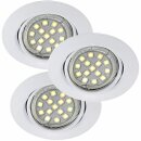 3 x Nordlux LED Einbauleuchten Triton Weiß rund...