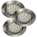 3 x Nordlux LED Einbauleuchten Triton Stahl...