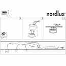 3 x Nordlux LED Möbel Aufbau- & Einbauleuchten Mercur Weiß IP44 3 x 1,2W G4 85lm warmweiß 3200K