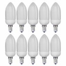 10 x Lightway ESL Energiesparlampe Kerze 9W = 39W E14 415lm warmweiß 2700K 10.000h
