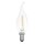LED Filament Leuchtmittel Windstoß Kerze 1W fast 15W E14 klar 822 extra warmweiß 2200K