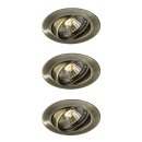 3 x Philips Einbauleuchten Bronze schwenkbar IP23 max. 50W GU10 ohne Leuchtmittel