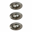 3 x Philips Einbauleuchten Nickel matt schwenkbar IP23...