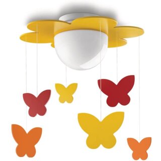 Philips Deckenleuchte MyKidsroom Meria Multicolor IP20 15W E27 970lm warmweiß 2700K Sparlampe